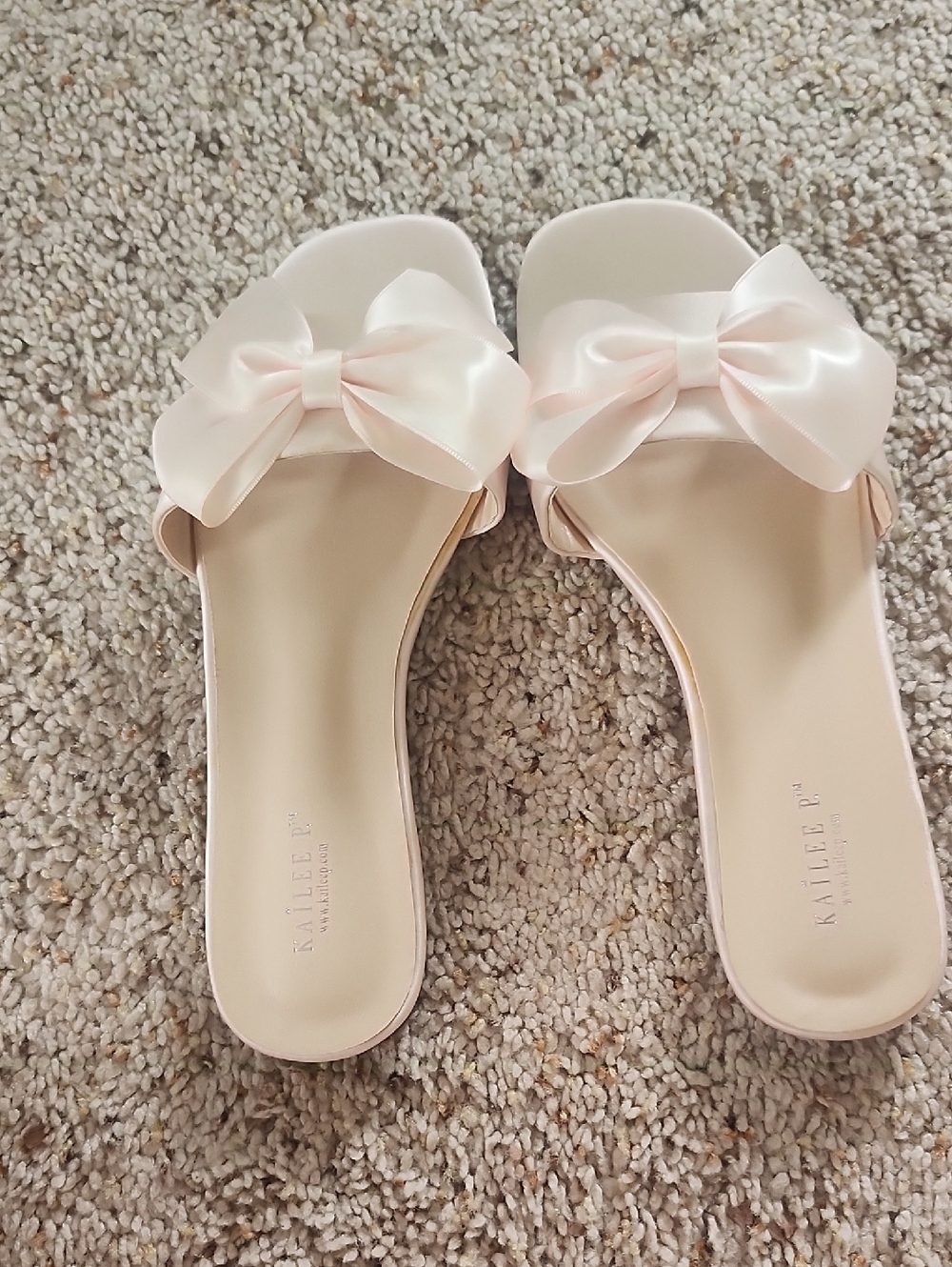 Kailee P Satin Ribbon Slides, 8